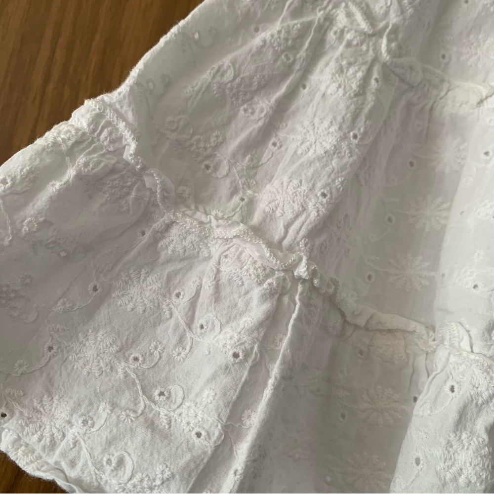 White Eyelet Mini Skirt - Picture 2 of 5